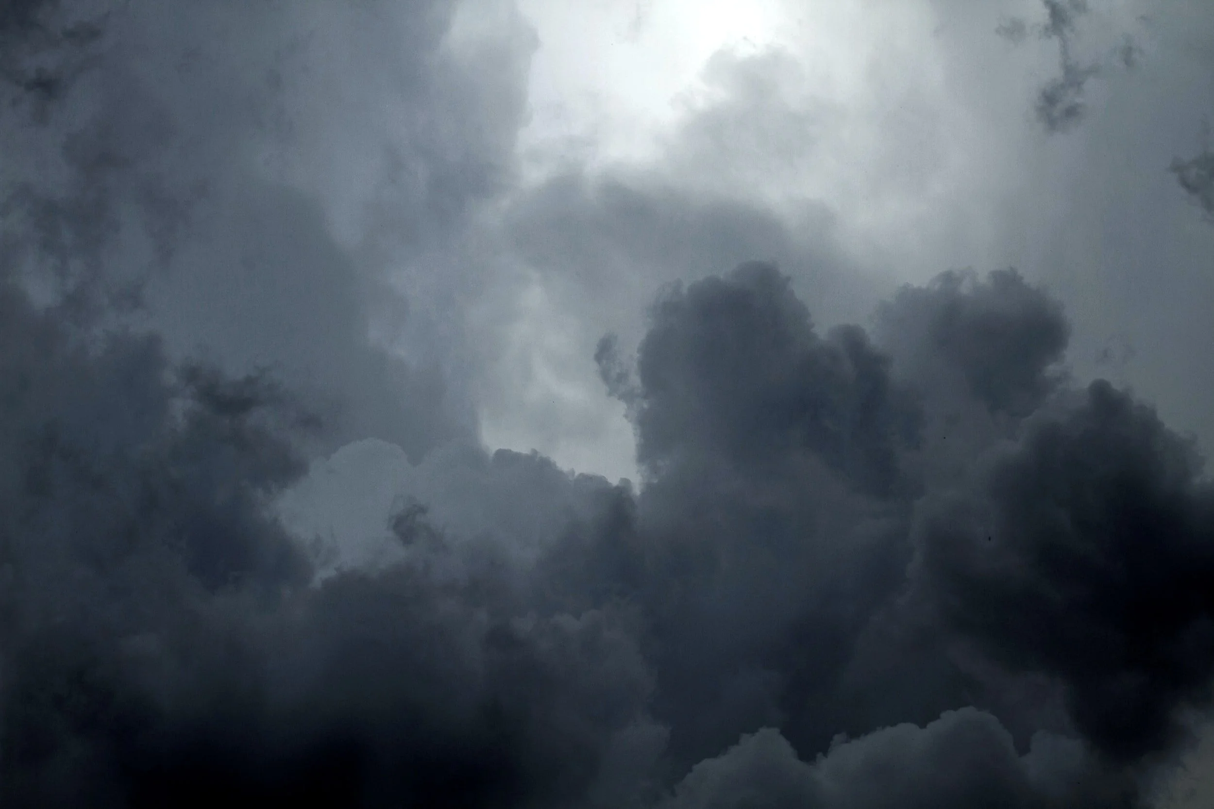  Dark clouds bring rain. 