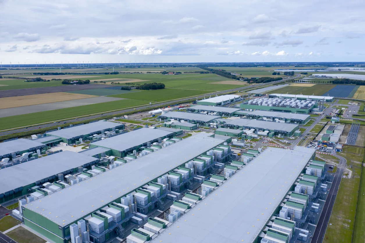 Aerial view of a large-scale energy and industrial campus